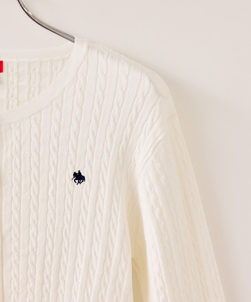 POLO BCS（ポロ ビーシーエス）の「【POLO BCS】ミニケーブルノーカラーカーディガン（カーディガン/ボレロ・レディース・イエロー/ホワイト/ネイビー/ブラック・FREE）」の14枚目の写真