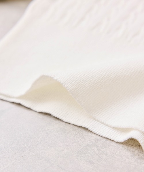 POLO BCS（ポロ ビーシーエス）の「【POLO BCS】ミニケーブルノーカラーカーディガン（カーディガン/ボレロ・レディース・イエロー/ホワイト/ネイビー/ブラック・FREE）」の9枚目の写真