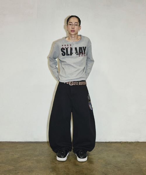 SCALLYWAG（スカリーワグ）の「バックポケットSWステッチコットンパンツ[ブラック]（その他パンツ・レディース・その他・SMALL/MEDIUM/LARGE/X-LARGE）」の3枚目の写真