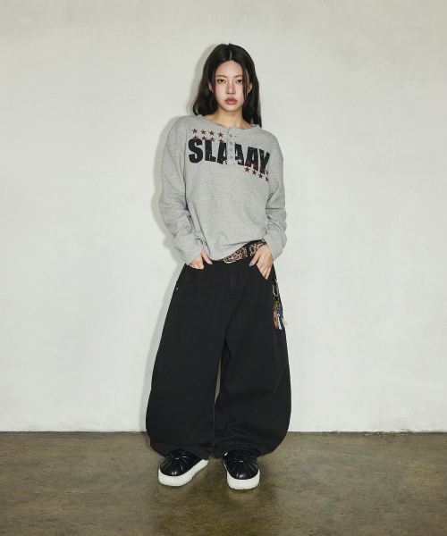 SCALLYWAG（スカリーワグ）の「バックポケットSWステッチコットンパンツ[ブラック]（その他パンツ・レディース・その他・SMALL/MEDIUM/LARGE/X-LARGE）」の6枚目の写真