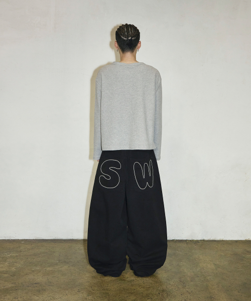 SCALLYWAG（スカリーワグ）の「バックポケットSWステッチコットンパンツ[ブラック]（その他パンツ・レディース・その他・SMALL/MEDIUM/LARGE/X-LARGE）」の13枚目の写真