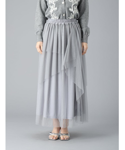fifth（フィフス）の「【U150サイズあり】ティアードラメチュールスカート（スカート・レディース・グレー/ブラック・XS/M）」の12枚目の写真