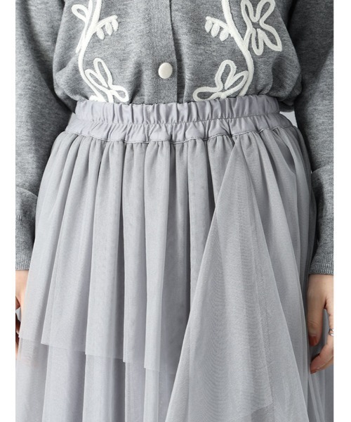 fifth（フィフス）の「【U150サイズあり】ティアードラメチュールスカート（スカート・レディース・グレー/ブラック・XS/M）」の15枚目の写真