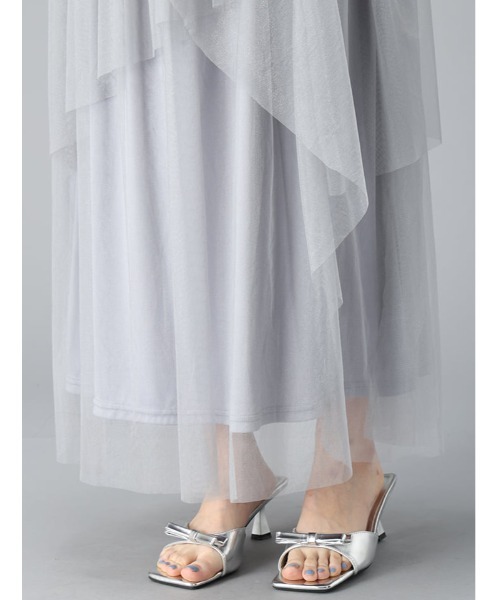 fifth（フィフス）の「【U150サイズあり】ティアードラメチュールスカート（スカート・レディース・グレー/ブラック・XS/M）」の16枚目の写真