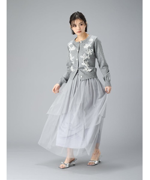 fifth（フィフス）の「【U150サイズあり】ティアードラメチュールスカート（スカート・レディース・グレー/ブラック・XS/M）」の8枚目の写真