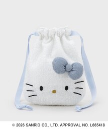 ハローキティコラボ（ハローキティコラボ）の「◆【ハローキティ】キラふわフェイス巾着ポーチ（ポーチ）」