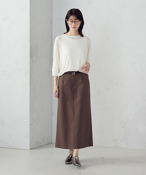 COMME CA ISM(コムサイズム)の「【セットアイテム】オーバーTブラウス+タンクトップ(シャツ/ブラウス・レディース・チャコール/オレンジ/ホワイト・MEDIUM/LARGE)」の4枚目の写真