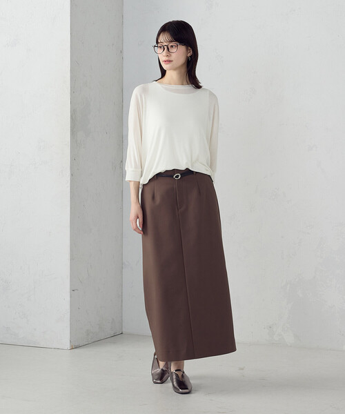 COMME CA ISM(コムサイズム)の「【セットアイテム】オーバーTブラウス+タンクトップ(シャツ/ブラウス・レディース・チャコール/オレンジ/ホワイト・MEDIUM/LARGE)」の5枚目の写真