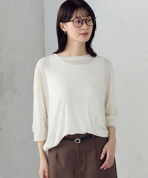 COMME CA ISM(コムサイズム)の「【セットアイテム】オーバーTブラウス+タンクトップ(シャツ/ブラウス・レディース・チャコール/オレンジ/ホワイト・MEDIUM/LARGE)」の6枚目の写真