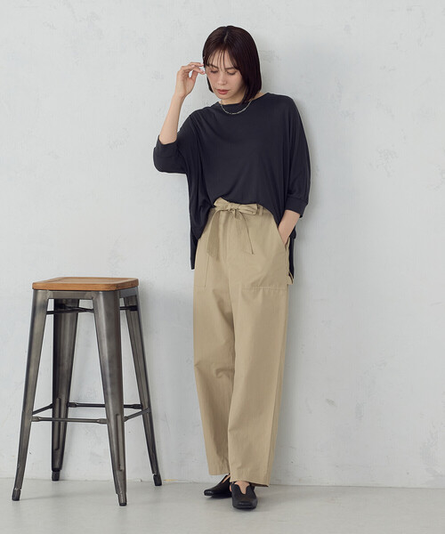 COMME CA ISM(コムサイズム)の「【セットアイテム】オーバーTブラウス+タンクトップ(シャツ/ブラウス・レディース・チャコール/オレンジ/ホワイト・MEDIUM/LARGE)」の7枚目の写真