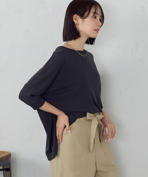 COMME CA ISM(コムサイズム)の「【セットアイテム】オーバーTブラウス+タンクトップ(シャツ/ブラウス・レディース・チャコール/オレンジ/ホワイト・MEDIUM/LARGE)」の9枚目の写真