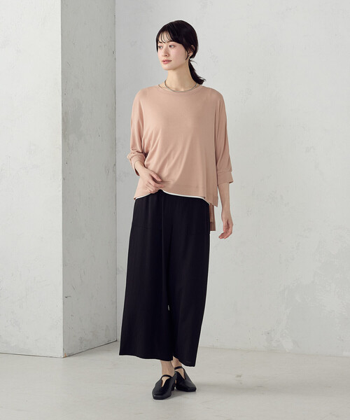 COMME CA ISM(コムサイズム)の「【セットアイテム】オーバーTブラウス+タンクトップ(シャツ/ブラウス・レディース・チャコール/オレンジ/ホワイト・MEDIUM/LARGE)」の11枚目の写真