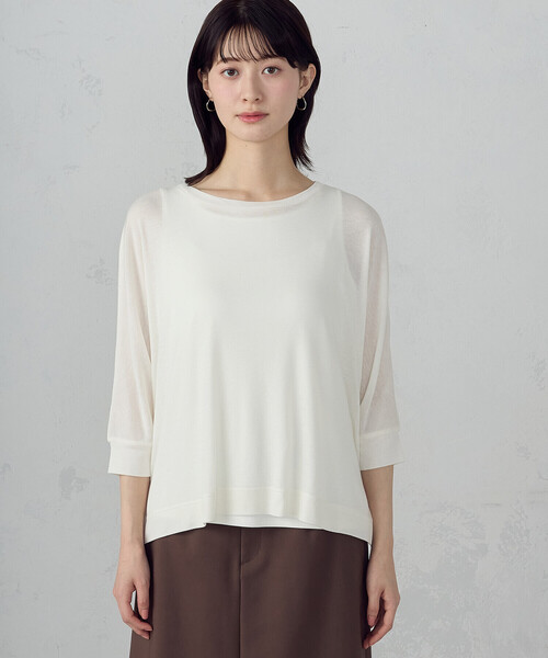COMME CA ISM(コムサイズム)の「【セットアイテム】オーバーTブラウス+タンクトップ(シャツ/ブラウス・レディース・チャコール/オレンジ/ホワイト・MEDIUM/LARGE)」の14枚目の写真