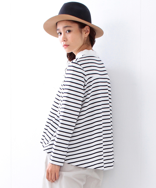 Ray BEAMS（レイビームス）の「◇【ラブリ着用】Ray BEAMS / ロングテール フレア ハイネック（Tシャツ/カットソー・レディース・その他1/ネイビー・ONE SIZE）」の12枚目の写真