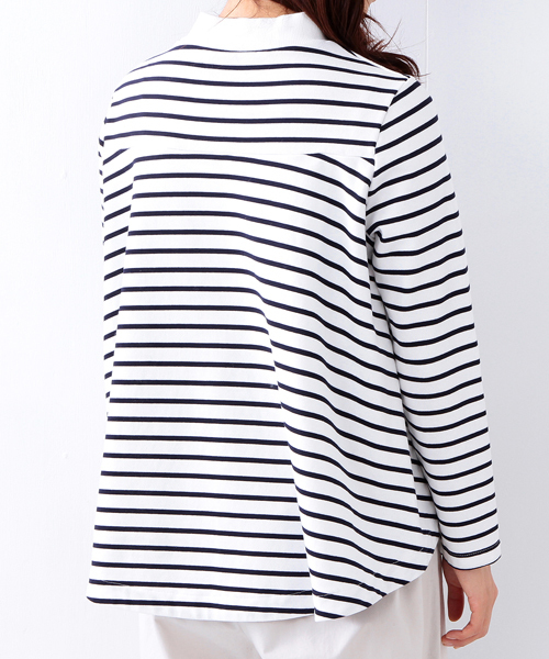 Ray BEAMS（レイビームス）の「◇【ラブリ着用】Ray BEAMS / ロングテール フレア ハイネック（Tシャツ/カットソー・レディース・その他1/ネイビー・ONE SIZE）」の6枚目の写真