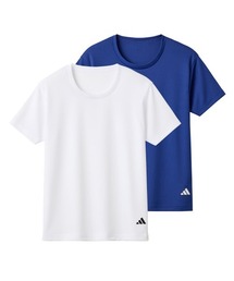 adidas（アディダス）の「adidas/アディダス BOY'S クルーネックTシャツ 吸汗速乾 2枚組（Tシャツ/カットソー）」