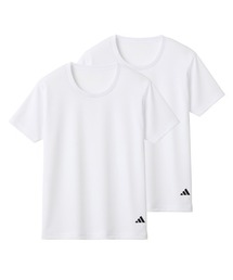 adidas（アディダス）の「adidas/アディダス BOY'S クルーネックTシャツ 吸汗速乾 2枚組（Tシャツ/カットソー）」