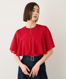 ROPE' | LEVITA ティアードフリルニットプルーオーバー/接触冷感・イージーケア(Tシャツ/カットソー)