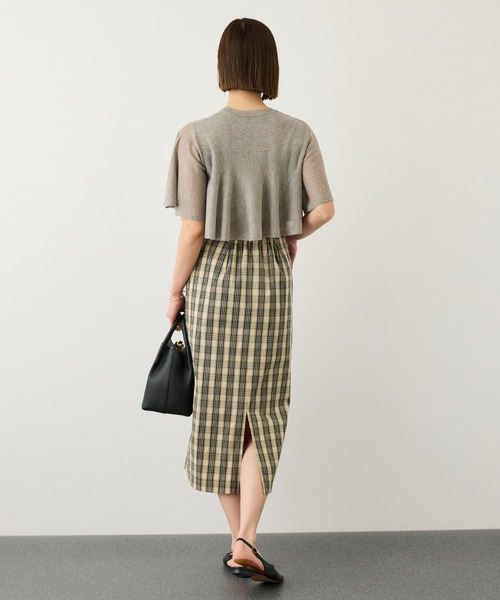 ROPE'（ロペ）の「LEVITA ティアードフリルニットプルーオーバー/接触冷感・イージーケア（Tシャツ/カットソー・レディース・ブラック/レッド/ベージュ・FREE）」の7枚目の写真