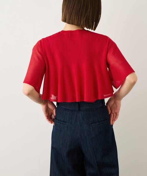 ROPE'（ロペ）の「LEVITA ティアードフリルニットプルーオーバー/接触冷感・イージーケア（Tシャツ/カットソー・レディース・ブラック/レッド/ベージュ・FREE）」の10枚目の写真