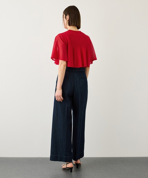 ROPE'（ロペ）の「LEVITA ティアードフリルニットプルーオーバー/接触冷感・イージーケア（Tシャツ/カットソー・レディース・ブラック/レッド/ベージュ・FREE）」の13枚目の写真