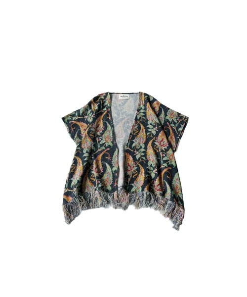 antiqua(アンティカ)の「フリンジ 花柄 ポンチョ(その他トップス・レディース・ブラック/ホワイト・ONESIZE)」の17枚目の写真