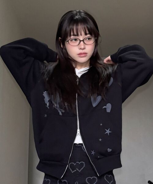 AMESWORLDWIDE（アメスワールドワイド）の「UNICORN DRAWING HOODIE ZIP-UP BLACK（パーカー・レディース・その他・FREE）」の11枚目の写真