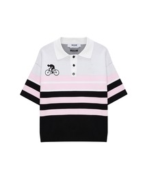 MSGM（エムエスジーエム）の「ストライプ ジャカード BIKE LIFE ポロニット（ニット/セーター）」