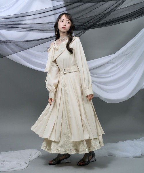 HARE（ハレ）の「【NANA×HARE】ワンショルダージャガードキリカエワンピース（ワンピース・レディース・ブラック/オフホワイト・MEDIUM/SMALL）」の9枚目の写真