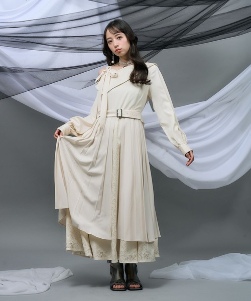 HARE（ハレ）の「【NANA×HARE】ワンショルダージャガードキリカエワンピース（ワンピース・レディース・ブラック/オフホワイト・MEDIUM/SMALL）」の10枚目の写真