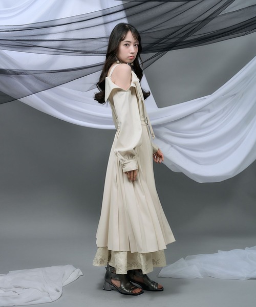 HARE（ハレ）の「【NANA×HARE】ワンショルダージャガードキリカエワンピース（ワンピース・レディース・ブラック/オフホワイト・MEDIUM/SMALL）」の12枚目の写真