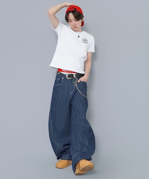 SPINNS（スピンズ）の「短丈クロスバックプリント半袖Tシャツ/ワンポイント（Tシャツ/カットソー・メンズ・ホワイト/ブラック/ブラック系その他/ウッドランド・ONESIZE）」の19枚目の写真