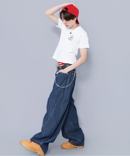 SPINNS（スピンズ）の「短丈クロスバックプリント半袖Tシャツ/ワンポイント（Tシャツ/カットソー・メンズ・ホワイト/ブラック/ブラック系その他/ウッドランド・ONESIZE）」の20枚目の写真