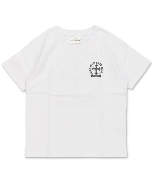 SPINNS（スピンズ）の「短丈クロスバックプリント半袖Tシャツ/ワンポイント（Tシャツ/カットソー・メンズ・ホワイト/ブラック/ブラック系その他/ウッドランド・ONESIZE）」の8枚目の写真