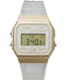 【60】【CASIO（カシオ）】クリア　デジタル メタリックケース　海外モデル