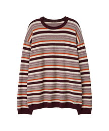 DANDEL（ダンデル）の「DD mori stripe damaged knit (PURPLE)（ニット/セーター）」