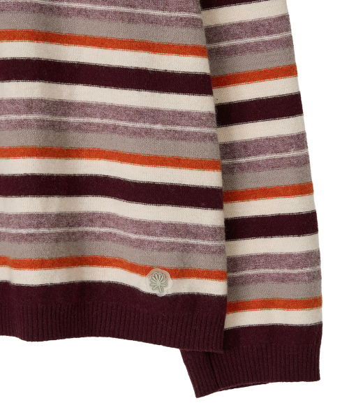 DANDEL（ダンデル）の「DD mori stripe damaged knit (PURPLE)（ニット/セーター・レディース・その他・OS）」の2枚目の写真
