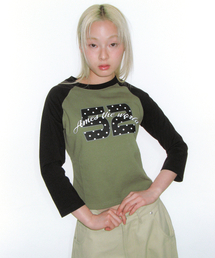 DOT 52 3/4 SLEEVE RAGLAN LS TEE BLACK