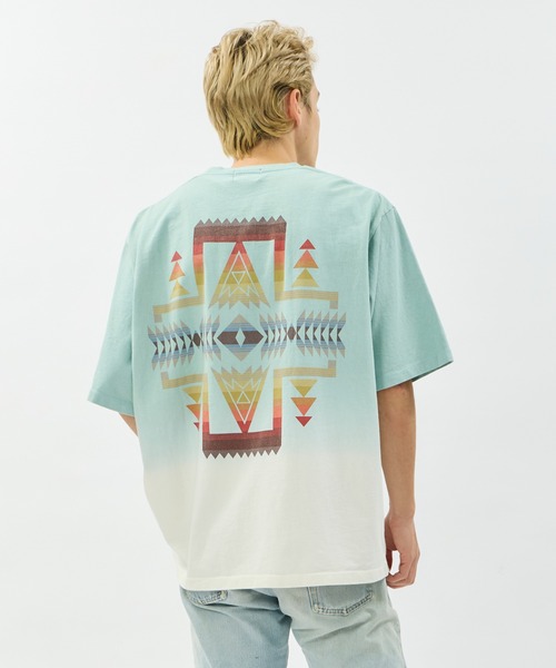 PENDLETON(ペンドルトン)の「PENDLETON/ペンドルトン ショートスリーブ ジャージーグラデーションダイ MW バックプリントTシャツ(Tシャツ/カットソー・メンズ・チャコールグレー/ミント/コーラル・MEDIUM/LARGE)」の2枚目の写真