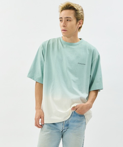 PENDLETON(ペンドルトン)の「PENDLETON/ペンドルトン ショートスリーブ ジャージーグラデーションダイ MW バックプリントTシャツ(Tシャツ/カットソー・メンズ・チャコールグレー/ミント/コーラル・MEDIUM/LARGE)」の12枚目の写真
