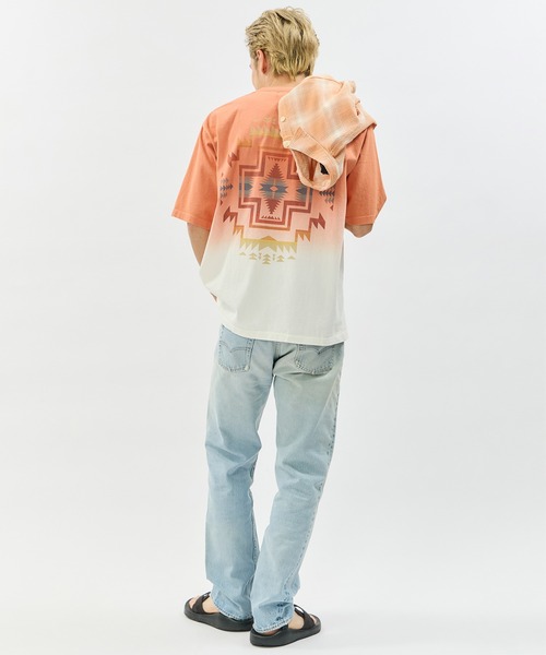 PENDLETON(ペンドルトン)の「PENDLETON/ペンドルトン ショートスリーブ ジャージーグラデーションダイ MW バックプリントTシャツ(Tシャツ/カットソー・メンズ・チャコールグレー/ミント/コーラル・MEDIUM/LARGE)」の7枚目の写真