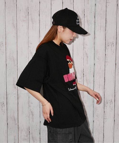 GORGE（ゴージ）の「《ひげキャラクター×ロゴ》Tシャツ／ストリート／春夏秋／全4色（Tシャツ/カットソー・レディース・オートミール/ネイビー/ブラック/オフホワイト・F）」の8枚目の写真