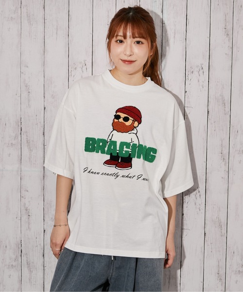 GORGE（ゴージ）の「《ひげキャラクター×ロゴ》Tシャツ／ストリート／春夏秋／全4色（Tシャツ/カットソー・レディース・オートミール/ネイビー/ブラック/オフホワイト・F）」の11枚目の写真