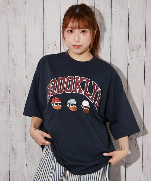 GORGE（ゴージ）の「《ひげキャラクター×ロゴ》Tシャツ／ストリート／春夏秋／全4色（Tシャツ/カットソー・レディース・オートミール/ネイビー/ブラック/オフホワイト・F）」の18枚目の写真