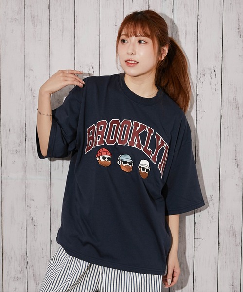 GORGE（ゴージ）の「《ひげキャラクター×ロゴ》Tシャツ／ストリート／春夏秋／全4色（Tシャツ/カットソー・レディース・オートミール/ネイビー/ブラック/オフホワイト・F）」の19枚目の写真