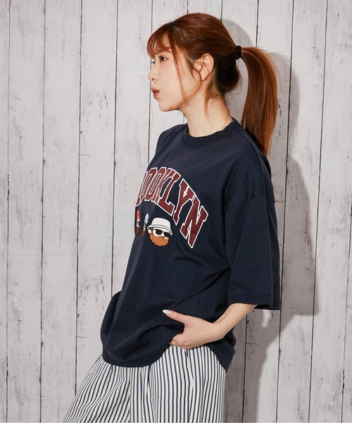 GORGE（ゴージ）の「《ひげキャラクター×ロゴ》Tシャツ／ストリート／春夏秋／全4色（Tシャツ/カットソー・レディース・オートミール/ネイビー/ブラック/オフホワイト・F）」の20枚目の写真