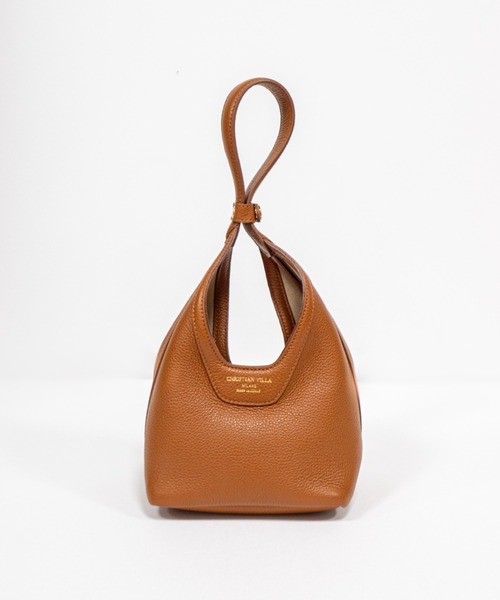 CHRISTIAN VILLA（クリスチャンヴィラ）の「【CHRISTIAN VILLA】スクエアバッグ　ハンドバッグ　本革（ハンドバッグ・レディース・ブラック系その他/ブラック/アイボリー/モカ/ブラウン・FREE）」の4枚目の写真