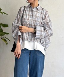 un dix cors | ショートチェックシャツ(シャツ/ブラウス)