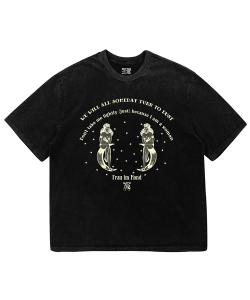 NAVYTEAM(ネイビーチーム)の「フラウインモンド ピグメントダイング 半袖Tシャツ(Tシャツ/カットソー・レディース・ブラック×ベージュ/ブラック×グレー・1/2/3)」の1枚目の写真