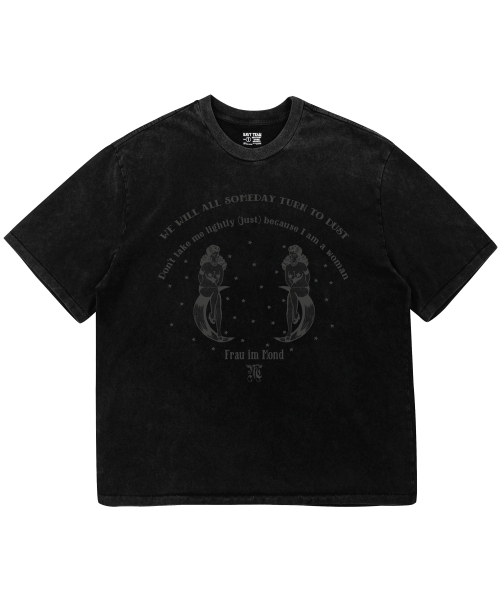 NAVYTEAM(ネイビーチーム)の「フラウインモンド ピグメントダイング 半袖Tシャツ(Tシャツ/カットソー・レディース・ブラック×ベージュ/ブラック×グレー・1/2/3)」の3枚目の写真